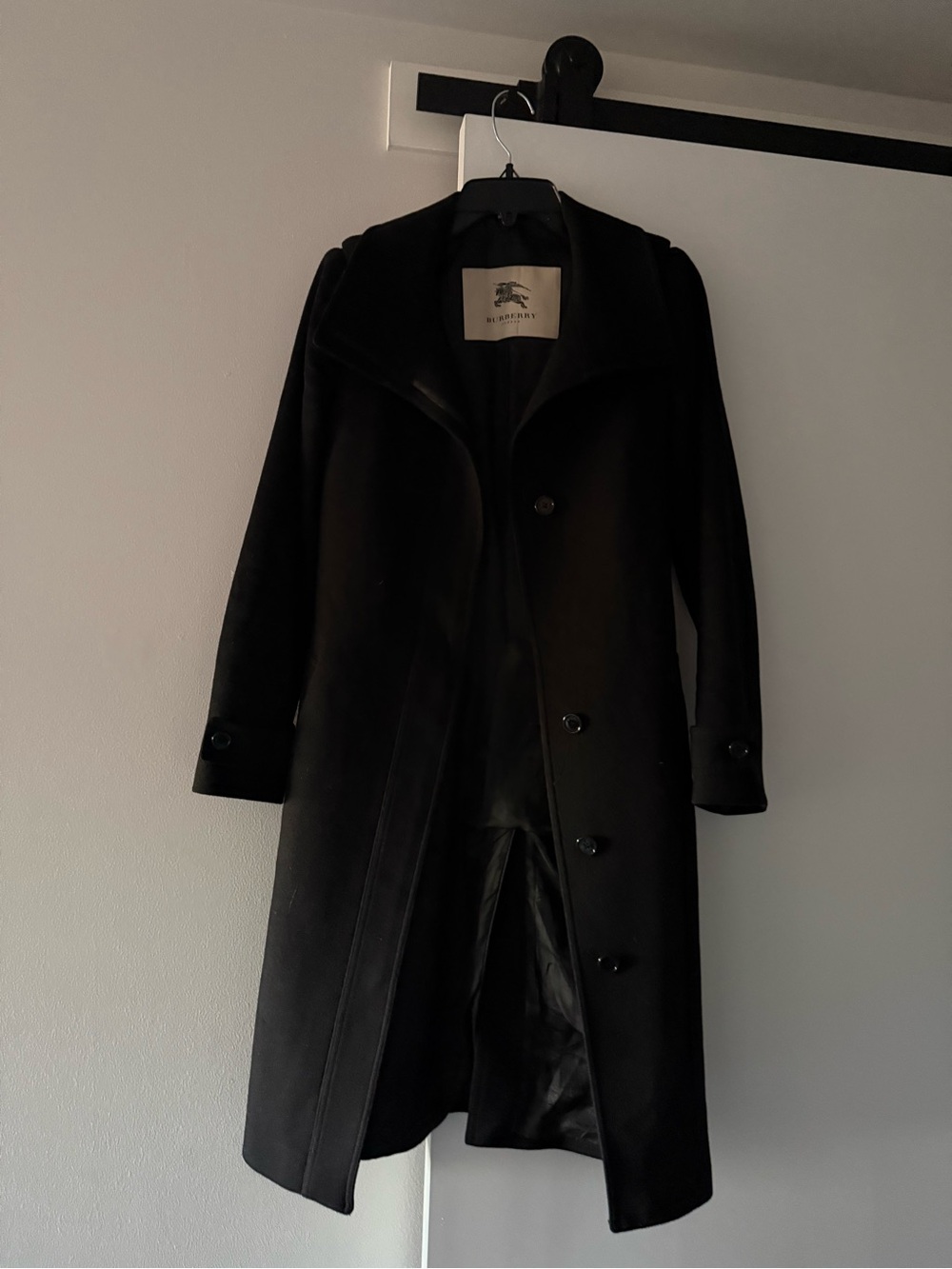 Burberry Black Wool & Cashmere Coat | Classic Long Coat | Women's - Picture 1 of 2